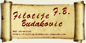 Filotije Budaković vizit kartica